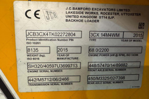 Екскаватор навантажувач JCB 3CX 2015 р. 68 кВт 7856 м/год.