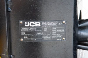 Гусеничний екскаватор JCB 86C-1 2018 р. 48 кВт. 4409 м/г., №4956