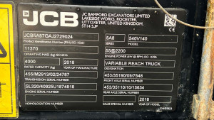 JCB 540-140 Hi-Viz 2018 y. 55 kW. 5137,5 m/h., №4227 L