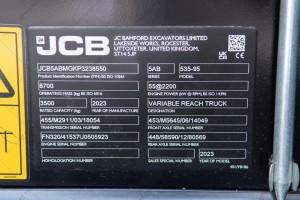 JCB 535-95 2023 y. 55 kW. 263 m/h., № 3812  L
