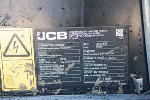 Телескопический погрузчик JCB 535-125 Hi-Viz 2017 г. 55 кВт. 3663 м/ч., №4288