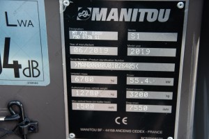 Телескопічний навантажувач Manitou MT732 2019  р. 55,4 кВт. 824,8 м/г. № 2798