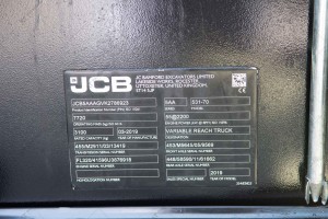 Телескопічний навантажувач JCB 531-70  2019 р. 55 кВт. 1638 м/г., № 3658 L БРОНЬ