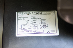 Дизельний генератор Premium Power PP220Y 176/160 кВт