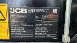 JCB 535-125 Hi-Viz 2019 y. 55 kW. 1003 m/h. № 3736 L 