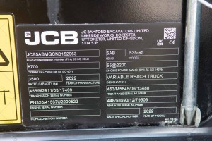 JCB 535-95 2022 y. 55 kW. 275,7 m/h., № 3629