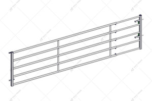 JORDAIN Telescopic barrier 5 CROSSBARS