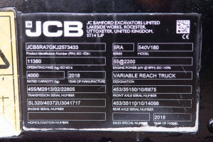 JCB 540-180 Hi-Viz 2018 y. 55 kW. 4964.9 m/h. № 3788 L RESERVED