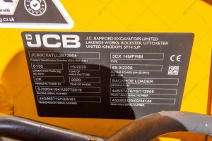 Екскаватор навантажувач JCB 3CX 2020 р. 68 кВт. 625 м/г., № 3768 St