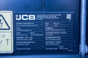Телескопічний навантажувач JCB 531-70 2018 р. 55 кВт. 2891,7 м/г., №2787 