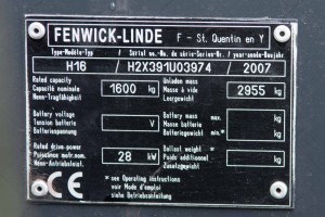 Вилковий навантажувач Linde H16  2007 р. 15970 м/г., №1440 L