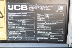 Телескопический погрузчик JCB 540-140 2021 г. * 3384 м/ч. № 5482