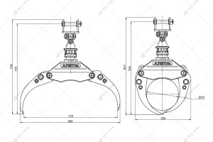 Захват грейферний з ротатором - А.ТОМ 1800