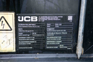 Телескопічний навантажувач JCB 533-105 2018 р. 55 кВт * 5680 м/год. № 5643 B