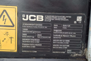 Телескопічний навантажувач JCB 535-125 2023 р. 55 кВт Sway 1265 м/год.