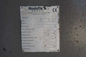 Коленчатый подъемник  Haulotte HA20PX 2007 г. 38 кВт. 5317,8 м/ч., № 3770  