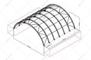 Тентовий ангар Suihe C4040S посилена конструкція 