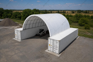 Тентовий навіс між контейнерами Suihe 12,2 × 12,2 м, посилена конструкція